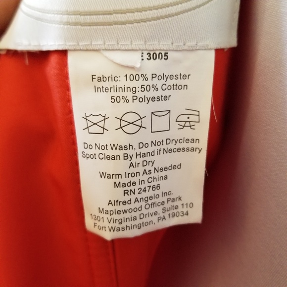 SOLD 💫 Alfredo Angelo Orange/Red Dress (NWOT) - Picture 7 of 7